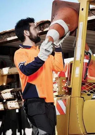 SYZMIK Men’s Hi Vis Squad L/S Polo ZH238 Work Wear Syzmik